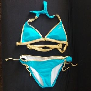 Guess 2 Piece Swimwear Gold/Turquoise